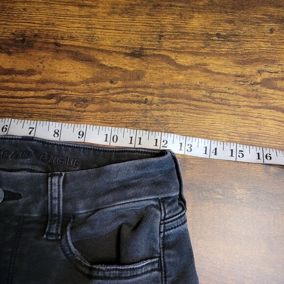 American Eagle Jeans 4 R Jegging Curvy Super Hi Rise Next Level Stretch Denim - Picture 7 of 12
